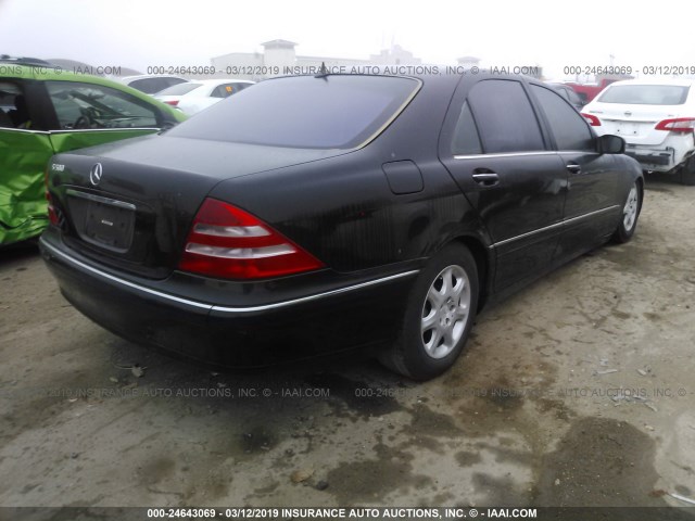 WDBNG75J31A137181 - 2001 MERCEDES-BENZ S 500 BLACK photo 4