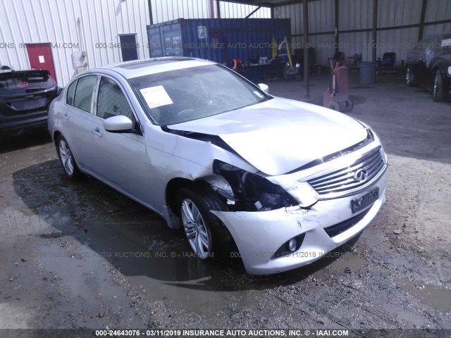 JN1CV6AR6AM455981 - 2010 INFINITI G37 SILVER photo 1