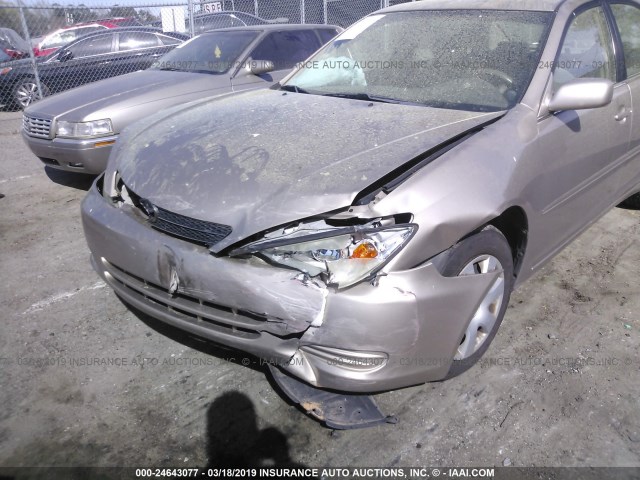 4T1BE32K63U140265 - 2003 TOYOTA CAMRY LE/XLE/SE GOLD photo 6