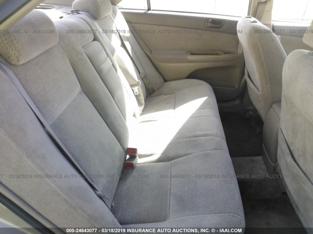 4T1BE32K63U140265 - 2003 TOYOTA CAMRY LE/XLE/SE GOLD photo 8