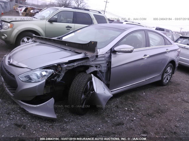 KMHEC4A45DA050894 - 2013 HYUNDAI SONATA HYBRID GRAY photo 2