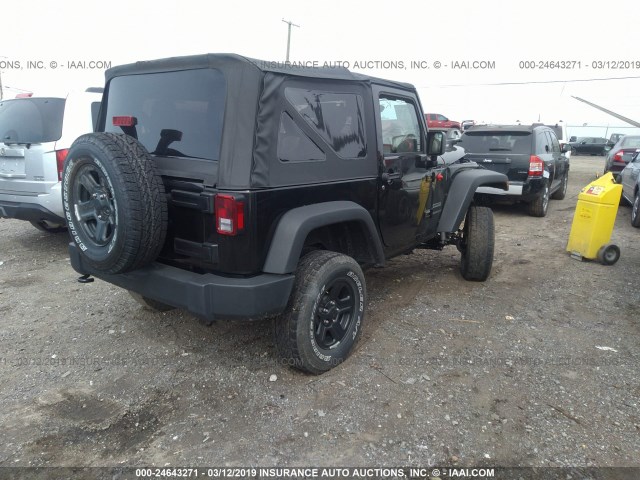 1C4AJWAG9HL748580 - 2017 JEEP WRANGLER SPORT BLACK photo 4