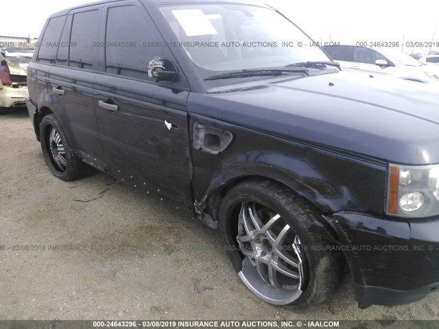 SALSF25428A169952 - 2008 LAND ROVER RANGE ROVER SPORT HSE BLUE photo 6