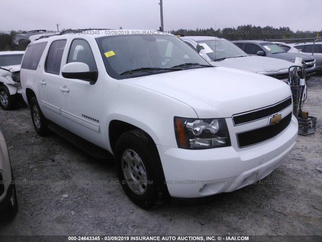 1GNSCJE09DR352159 - 2013 CHEVROLET SUBURBAN C1500 LT WHITE photo 1