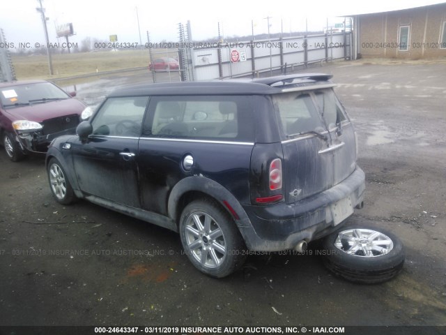 WMWZG3C50CTY38704 - 2012 MINI COOPER S CLUBMAN BLUE photo 3