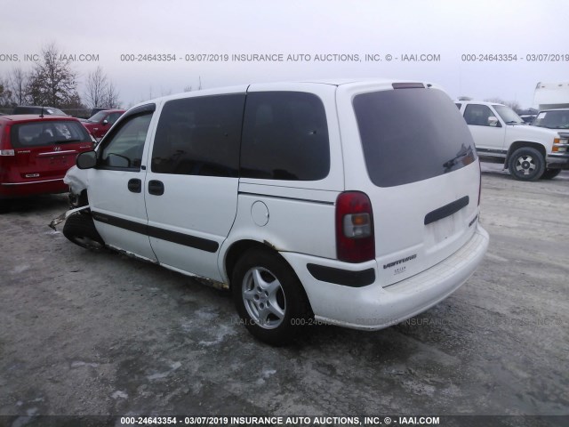 1GNDU03EX2D313380 - 2002 CHEVROLET VENTURE WHITE photo 3