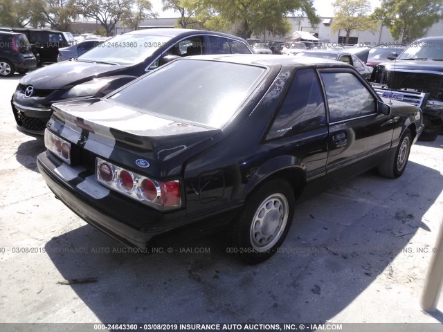 1FACP41M7MF102227 - 1991 FORD MUSTANG LX BLACK photo 4