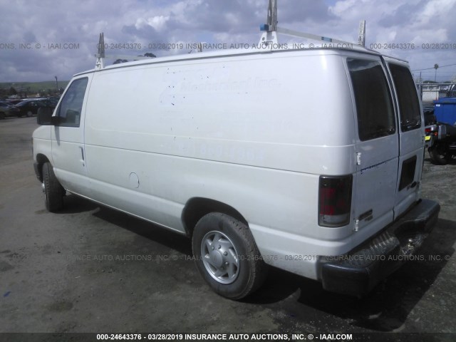 1FTNE1EW4DDA84834 - 2013 FORD ECONOLINE E150 VAN WHITE photo 3