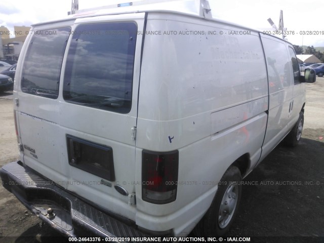 1FTNE1EW4DDA84834 - 2013 FORD ECONOLINE E150 VAN WHITE photo 4