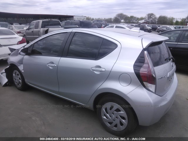 JTDKDTB38G1134801 - 2016 TOYOTA PRIUS C SILVER photo 3