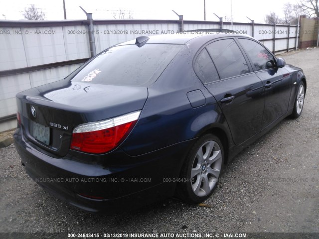 WBANV93578CW56965 - 2008 BMW 535 XI BLUE photo 4