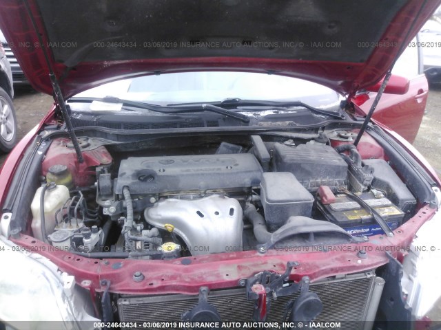 4T1BE46K28U261124 - 2008 TOYOTA CAMRY CE/LE/XLE/SE 红色 照片 10