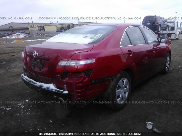 4T1BE46K28U261124 - 2008 TOYOTA CAMRY CE/LE/XLE/SE 红色 照片 4