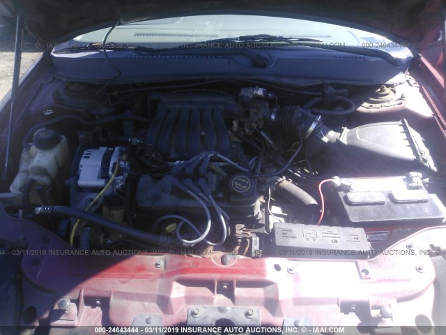 1FAFP55UX3A269190 - 2003 FORD TAURUS SES RED photo 10