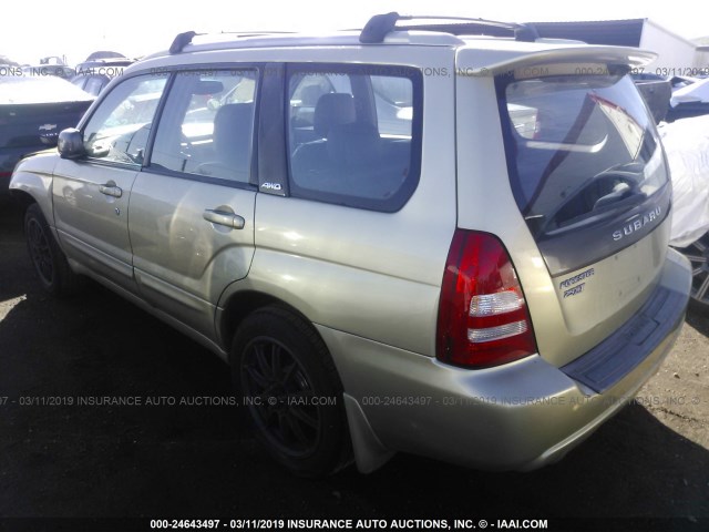 JF1SG69684H730024 - 2004 SUBARU FORESTER 2.5XT TAN photo 3