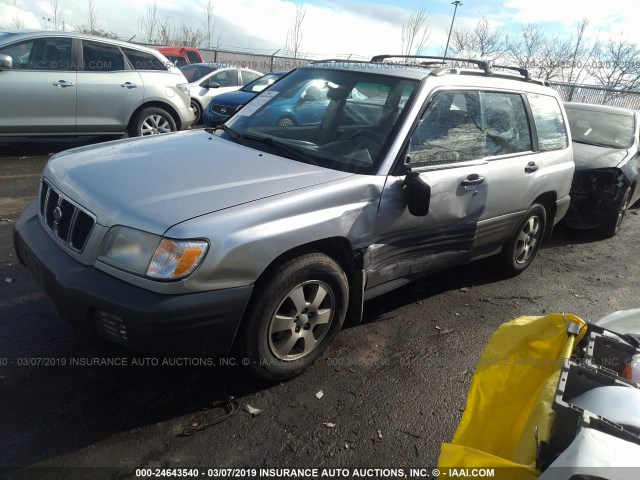 JF1SF63522H727264 - 2002 SUBARU FORESTER L SILVER photo 2