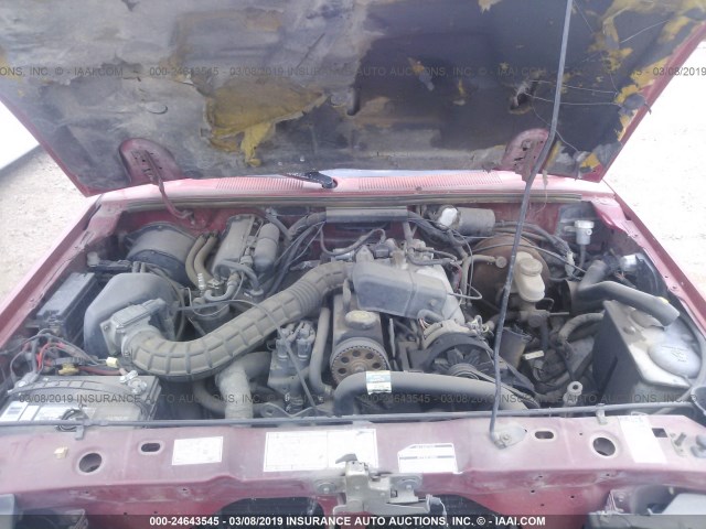 1FTCR10AXLUB75919 - 1990 FORD RANGER RED photo 10