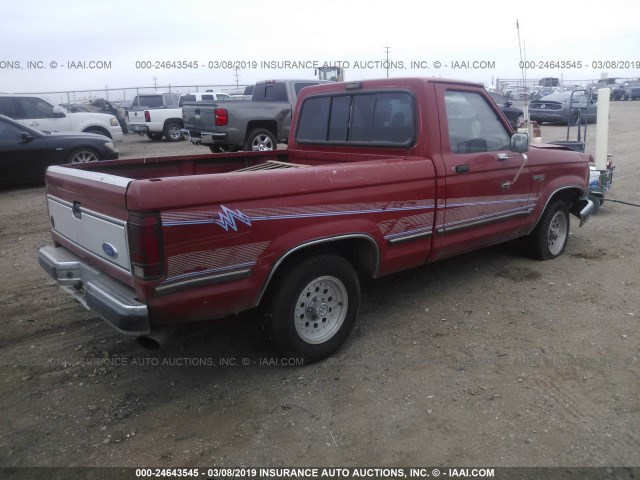 1FTCR10AXLUB75919 - 1990 FORD RANGER RED photo 4