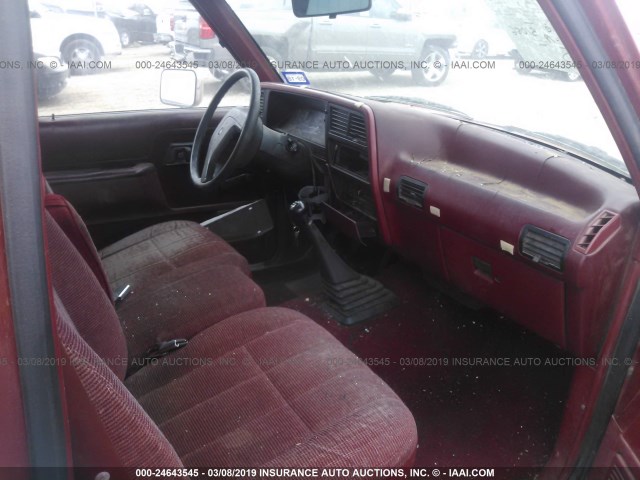 1FTCR10AXLUB75919 - 1990 FORD RANGER RED photo 5