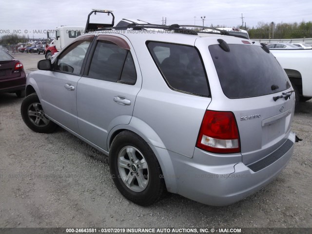 KNDJD733455460778 - 2005 KIA SORENTO EX/LX SILVER photo 3