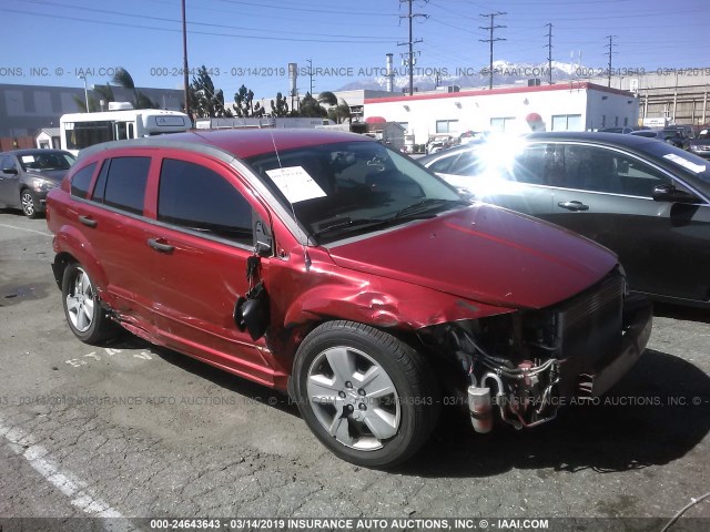 1B3HB48B67D507984 - 2007 DODGE CALIBER SXT RED photo 1