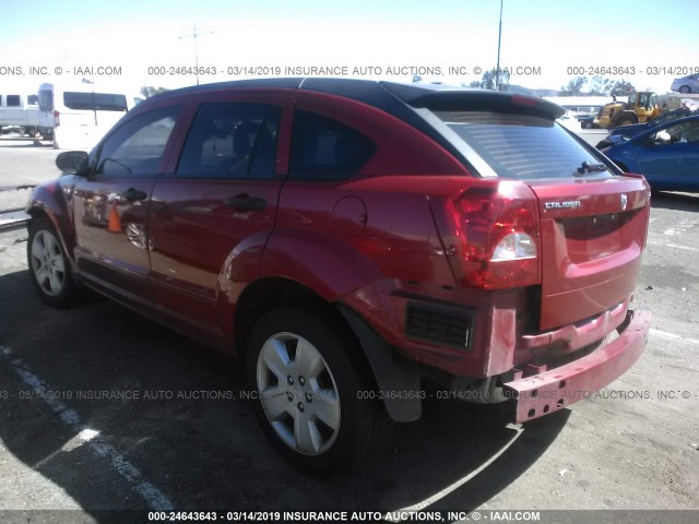 1B3HB48B67D507984 - 2007 DODGE CALIBER SXT RED photo 3