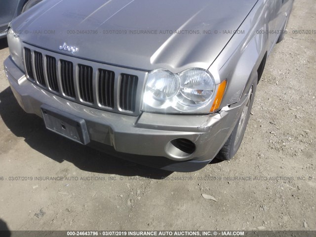 1J4GS48K16C300959 - 2006 JEEP GRAND CHEROKEE LAREDO/COLUMBIA/FREEDOM 金色 照片 6