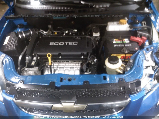 KL1TD56E69B379709 - 2009 CHEVROLET AVEO LS/LT BLUE photo 10