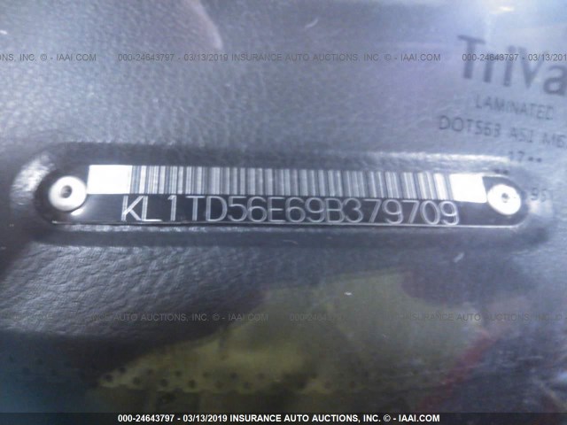 KL1TD56E69B379709 - 2009 CHEVROLET AVEO LS/LT BLUE photo 9