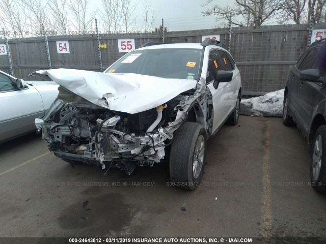 4S4BSAAC1H3275898 - 2017 SUBARU OUTBACK 2.5I WHITE photo 2