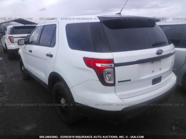 1FM5K8AR4DGB16192 - 2013 FORD EXPLORER POLICE INTERCEPTOR WHITE photo 3