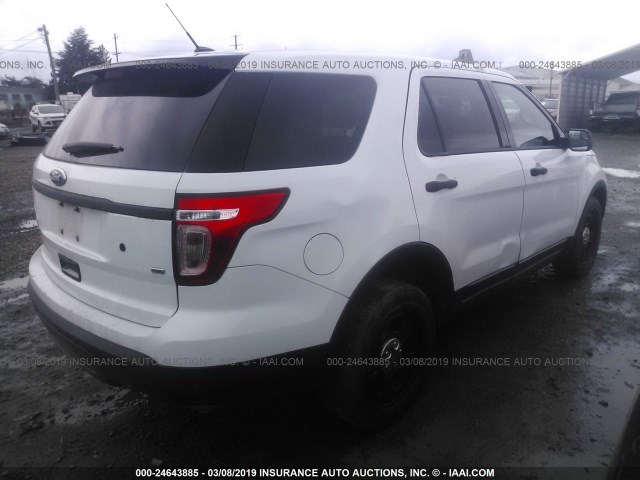 1FM5K8AR9EGA28899 - 2014 FORD EXPLORER POLICE INTERCEPTOR WHITE photo 4