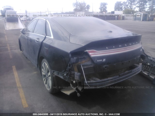 3LN6L5MU3HR645650 - 2017 LINCOLN MKZ HYBRID RESERVE BLACK photo 3