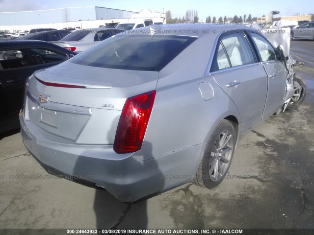 1G6AR5SS1J0183810 - 2018 CADILLAC CTS LUXURY SILVER photo 4