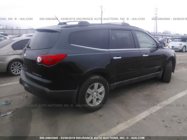 1GNER23D09S177968 - 2009 CHEVROLET TRAVERSE LT BLACK photo 4