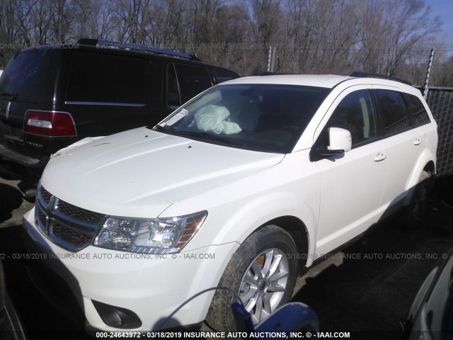 3C4PDCBGXJT521875 - 2018 DODGE JOURNEY SXT WHITE photo 2