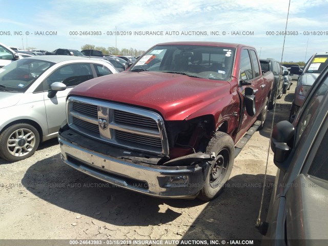 1C6RD6GTXCS158781 - 2012 DODGE RAM 1500 SLT RED photo 2