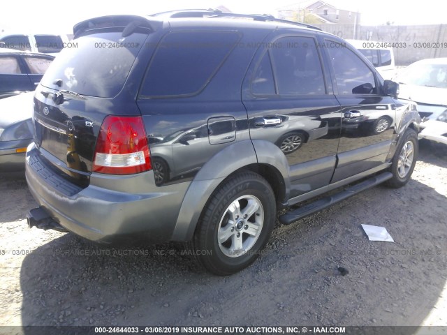 KNDJC733055366268 - 2005 KIA SORENTO EX/LX BLACK photo 4