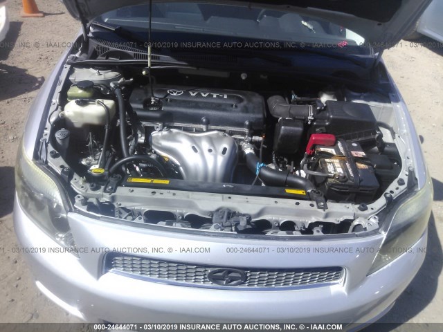 JTKDE177970163938 - 2007 TOYOTA SCION TC ვერცხლისფერი ფოტო 10