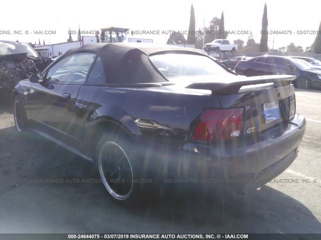 1FAFP45X62F156584 - 2002 FORD MUSTANG GT BLACK photo 3