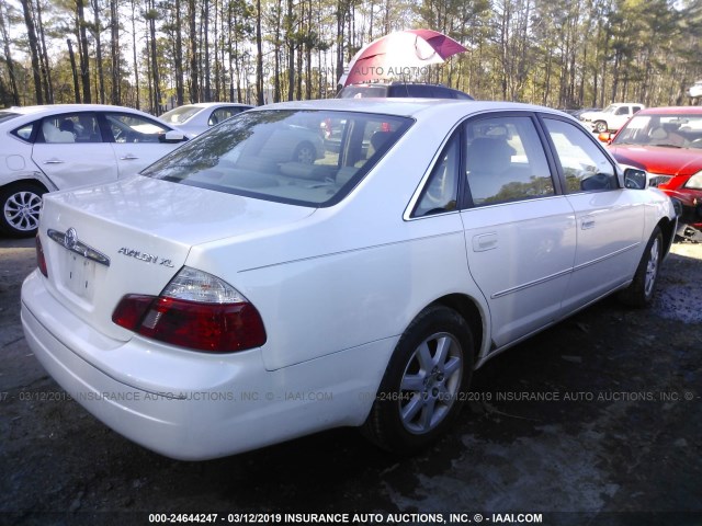 4T1BF28B84U350141 - 2004 TOYOTA AVALON XL/XLS WHITE photo 4