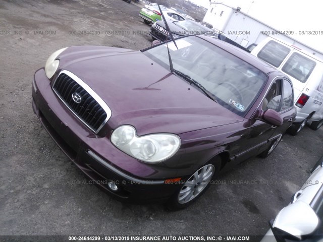 KMHWF35HX5A101598 - 2005 HYUNDAI SONATA GLS/LX BURGUNDY photo 2