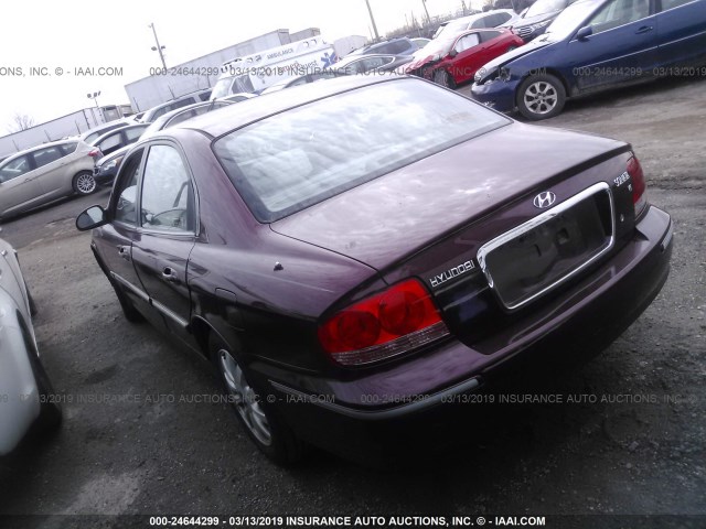 KMHWF35HX5A101598 - 2005 HYUNDAI SONATA GLS/LX BURGUNDY photo 3