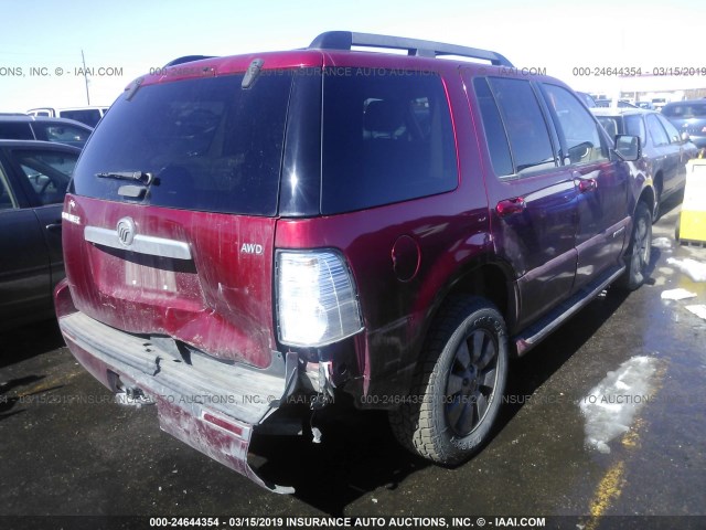 4M2EU47E67UJ20241 - 2007 MERCURY MOUNTAINEER LUXURY RED photo 4