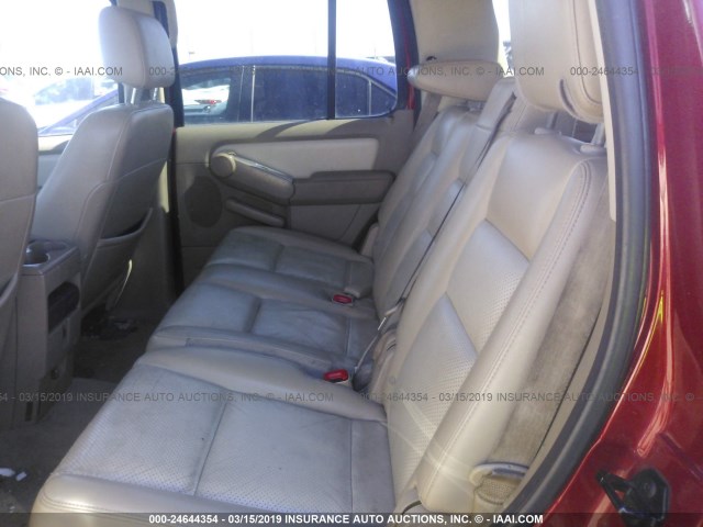 4M2EU47E67UJ20241 - 2007 MERCURY MOUNTAINEER LUXURY RED photo 8