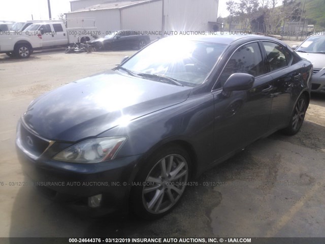 JTHBE262275016078 - 2007 LEXUS IS 350 BLACK photo 2