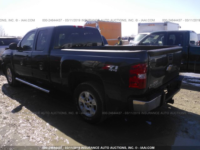 1GCEK29099Z173538 - 2009 CHEVROLET SILVERADO K1500 LT BLACK photo 3