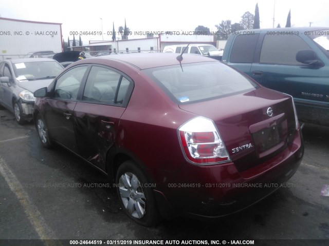 3N1AB61E68L637844 - 2008 NISSAN SENTRA 2.0/2.0S/2.0SL RED photo 3