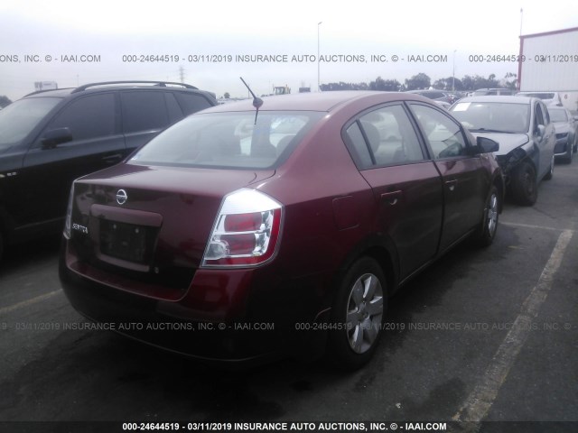 3N1AB61E68L637844 - 2008 NISSAN SENTRA 2.0/2.0S/2.0SL RED photo 4