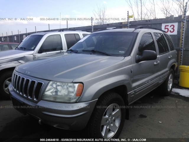 1J4GW58N91C670246 - 2001 JEEP GRAND CHEROKEE LIMITED SILVER photo 2